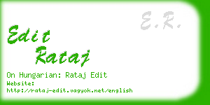 edit rataj business card